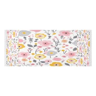 Imagem de Wassud Capas de lavadora e secadora de flores de primavera, protetor de lavadora com sacos de armazenamento, capa de geladeira à prova de poeira com bolsos para lavanderia doméstica, cozinha, 120 x 55