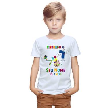 Imagem de Camiseta Pintando o 7 Camisa Personalizada Blusa Infantil e Juvenil Al