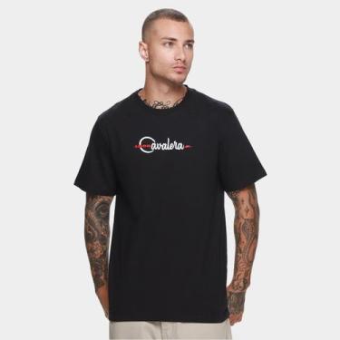 Imagem de Camiseta Cavalera Comfort Retrô Masculina, Preto, G