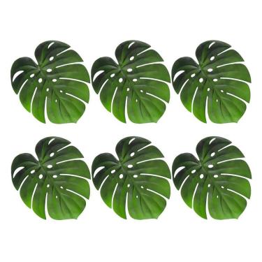 Imagem de Cj 6 Lugares Americanos de EVA Garden Leaf Green C/Formato Folha Costela de Adão 45x38cm Lyor
