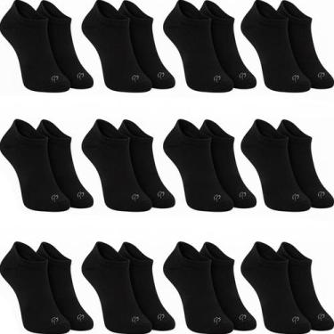 Imagem de Kit 12 Pares Meias Sapatilha Soquete Invisível Rafa Parize Masculina C