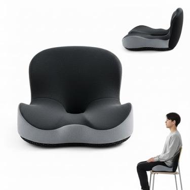Imagem de Eikovia Almofada de assento de espuma de memória, almofada ergonômica em forma de L para conforto sentado o dia todo, alivia dores nas costas e cóccix, almofadas de assento de suporte para jogos de