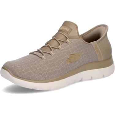 Imagem de Skechers Sport Women's Tênis de corrida sem mãos livres Summits-Classy Night, Tpgd=cinza-acinzentado/dourado, 11 Wide