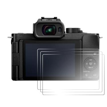 Imagem de 3 peças protetoras de tela compatíveis com câmera Panasonic Lumix G100D G100, película de vidro temperado de dureza 9H, presente para entusiastas da câmera e criadores de conteúdo, impressão