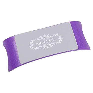 Imagem de ZJchao Almofada de Silicone para Descanso de Mão Travesseiro para Arte Em Unhas, Braço de Mesa, Almofada de Pulso, Salão de Manicure, Design Antiderrapante (Almofada de mão de silicone roxa)