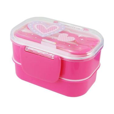 Imagem de Pote P/ Lanche De 2 Andares Infantil 400ml Jacki Design Piccolino Pink