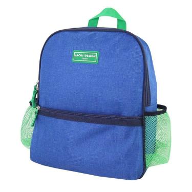 Imagem de Kit Mochila Escolar Pote Para Lanche E Garrafa 460ml Infantil - Azul Azul