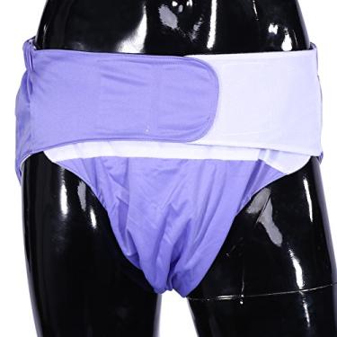 Imagem de Ymiko Fraldas de Pano para Incontinência Adulta Ajustáveis ​​reutilizáveis, Calças Respiráveis ​​para Homens e Mulheres (Roxo claro)