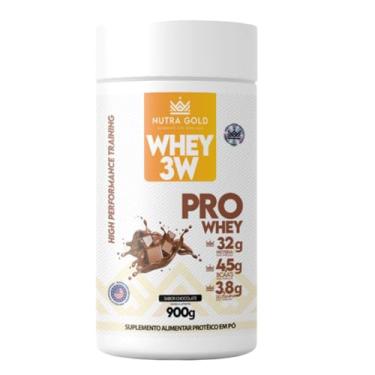 Imagem de Nutra Whey 3W chocolate 900 gramas Nutragold