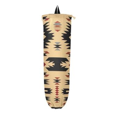 Imagem de Suporte de sacola de compras com design indiano americano, organizador de sacolas de cozinha, suporte de sacola de supermercado para sacolas plásticas