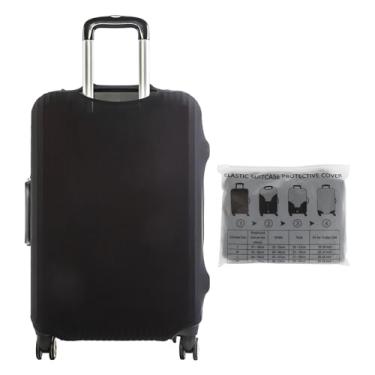 Imagem de Capa de mala, capa protetora de mala elástica, mala elástica de cor sólida, para mala de carrinho de bagagem (GG: 73,7-81,3 cm)