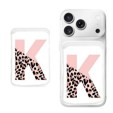 Imagem de Suporte magnético para iPhone, carteira fina de couro PU, capa para cartão, capa traseira para cartão, acessório de telefone fofo