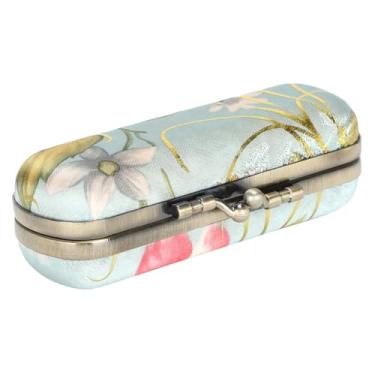 Imagem de Cryfokt Suporte de Caixa de Batom Com Padrão Bordado Vintage Com Espelho para Armazenamento de Caixa de Batom, Estojo Portátil de Brilho Labial para Mulheres e Meninas