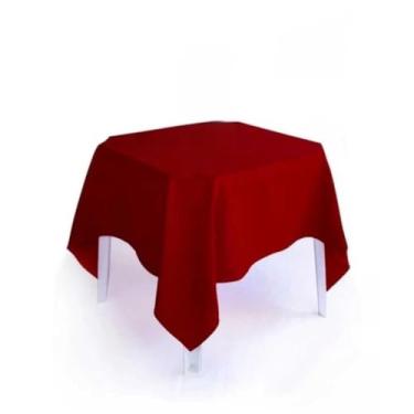 Imagem de Toalha de Mesa Quadrada Oxford Lisa com Bainha Toalha de Mesa 4 Lugares para Festa Buffet e Restaurante (Marsala,01 UNIDADE)