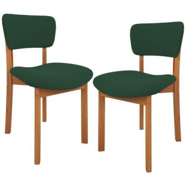 Imagem de Kit 02 Cadeiras Para Sala De Jantar Cozinha Living Estofada Dara L02 S