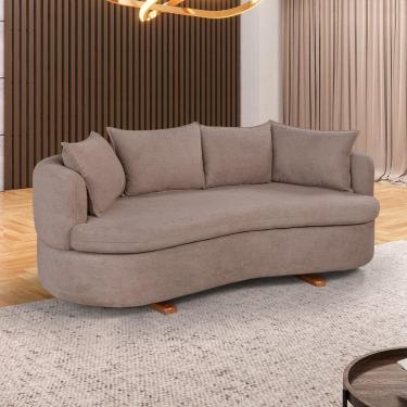 Imagem de Sofa 4 Lugares Boucle M-204 2m Living Estofados Martins Boucle Marrom