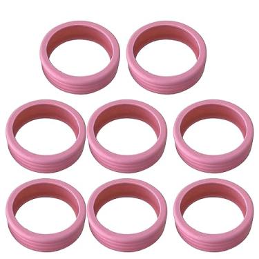 Imagem de Generic As Rodas da Mala de Bagagem Cobrem Proteção Durável Com Rodízio Com Absorção de Choque para Móveis, 8 Peças Com Cancelamento de Ruído, Capas de Silicone para Carrinhos para Viajantes (Rosa)