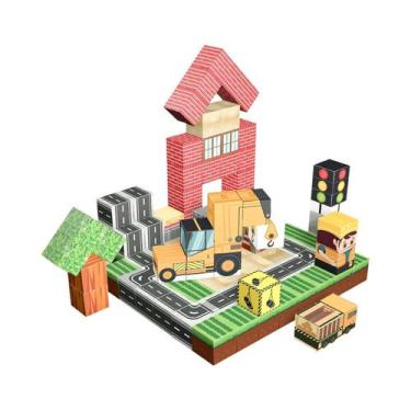 Imagem de Conjunto De Blocos Magnéticos 100PCS Brinquedo De Construção Castelo C