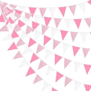 Imagem de Banner de flâmula rosa/blume, xadrez, rosa choque, 10m - pinkblume