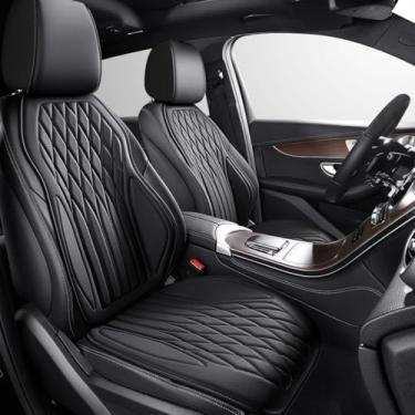 Imagem de XDJFJMJTJT Capas de assento completas para Honda Accord 2007-2025, almofada de assento de carro de couro respirável (conjunto completo de 5 assentos). Preto)