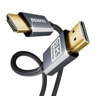 Imagem de Cabo HDMI 8K 3 m (10 ft), 4K a 240 Hz, HDMI Para HDMI, Revestimento Em Alumínio, Cabo Trançado Em Nylon, Para TV, Monitor, PS5, Xbox, PC E Notebook – 000358grey-10f