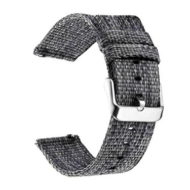 Imagem de BKUANE Pulseira de nylon para relógio Samsung Galaxy 4/clássico/3/46mm/42mm/Active 2 gear s3 frontier watchBand 20mm 22mm pulseira Correa (Cor: Preto, Tamanho: 22mm Universal)