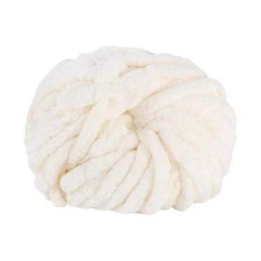 Imagem de Nishiyuenyi Fio grosso e encorpado para tricô manual, ideal para confecção de tapetes, tapeçarias e artesanato, Branco