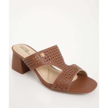 Imagem de Tamanco Feminino Salto Grosso Tiras Modare-76172, Marrom, 36