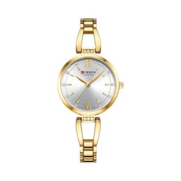 Imagem de Relógio De Pulso Feminino De Luxo CURREN 9092 Com Pulseira De Aço Inox