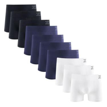 Imagem de Kit 10 Cuecas Boxer Zee Rucci Microfibra Poliamida Cos Elastico Sem Co