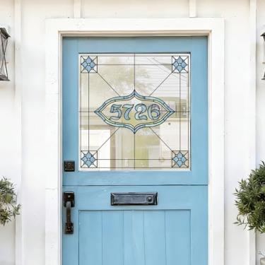 Imagem de ADD.HERES Adesivos de janela, película de privacidade para vitrais, bloqueio de UV, aderência estática para casa, cozinha, escritório, banheiro, número da casa, 45 x 80 cm