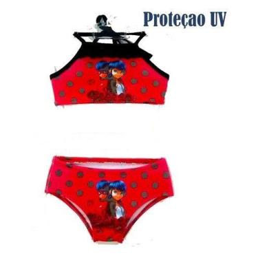 Imagem de Biquini Infantil Personagem Moda Praia Verão Com Proteçã Uv - ANJO DA 