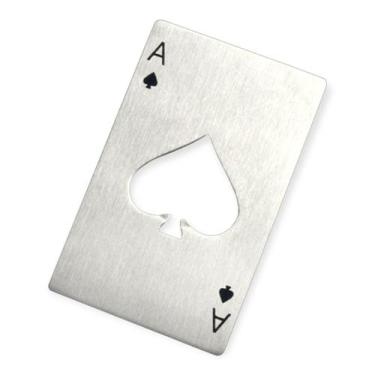 Imagem de Abridor De Garrafa Cerveja Carta Baralho As Espadas Aço Inox Metal - F