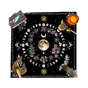 Imagem de Toalha De Mesa Estilo Boêmio Impermeável Com Nó Mágico E Pentagrama Pa