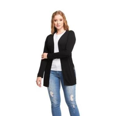 Imagem de Blusa de Frio Cardigan Manga Longa com Fenda Ca3-ROSA-G-Feminino