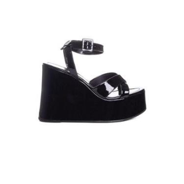 Imagem de Sandália Anabela Zatz Salto Alto Preto-Feminino