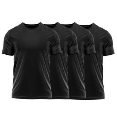 Imagem de Kit 4 Camisetas Dry Uv Masculina Blusa Camisa Fitness Academia Basica Lisa-Masculino