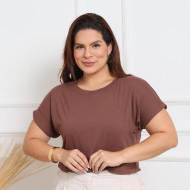 Imagem de Blusa Feminina Plus Size Lisa Manga Princesa Elegante - LEYLA MODAS, M