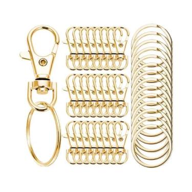 Imagem de Ganchos Para Chaveiro Com Argola Para Fazer Joias E Artesanato DIY 20/