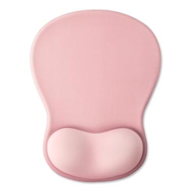 Imagem de Mouse pad de gel com suporte de pulso, mousepad ergonômico com descanso de pulso, mouse pad para jogos com almofada macia e base de poliuretano antiderrapante, design côncavo e alívio da dor, para