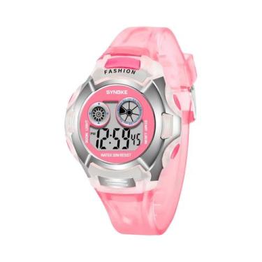 Imagem de Relógio Digital Esportivo À Prova D'Água Para Crianças SYNOKE, Brilho 