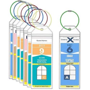 Imagem de 8 etiquetas de bagagem elegantes para cruzeiros de celebridades, etiquetas transparentes leves, essenciais para cruzeiros à prova d'água