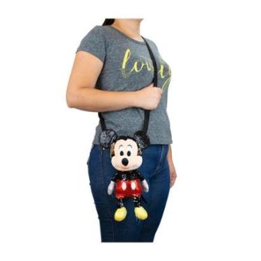 Imagem de Bolsa Formato Mickey Lantejoulas 30cm - Disney-Feminino