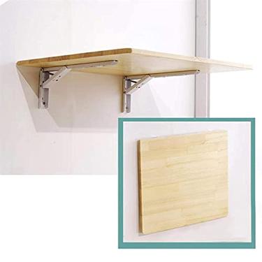 Imagem de ZXLPHA Estações de trabalho de computador para casa, mesa de parede dobrável montada na parede, mesa dobrável, mesa suspensa para varanda ao ar livre, mesas de folhas caídas para espaços pequenos