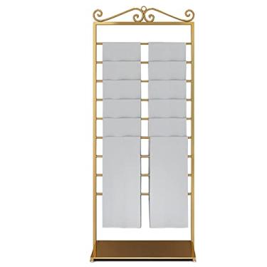 Imagem de Grande prateleira de chão para toalhas cachecol xale, suporte de papel de embrulho, suporte de exibição de calças de metal - lojas de roupas/flores (cor: branco, tamanho: 70 x 40 x 170 cm (L x P x A