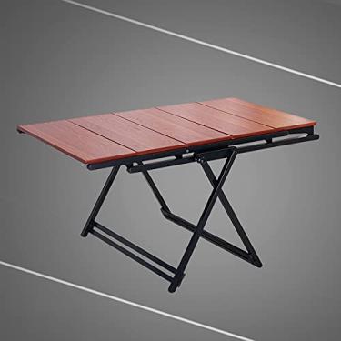 Imagem de ZXLPHA Prateleira multifuncional, mesa de jantar extensível, mesa de jantar dobrável, estante telescópica deformada, mesa de cozinha de armazenamento conveniente para economia de espaço