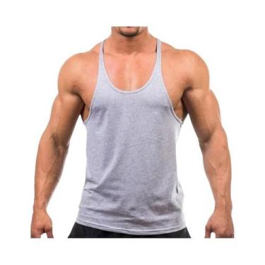 Imagem de Camiseta Regata Masculina De Algodão Para Fitness, Musculação, Treino 