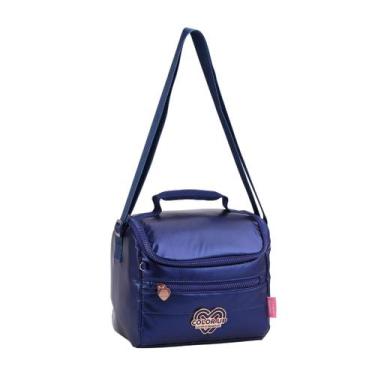 Imagem de Lancheira Térmica Color Up Escolar Lorena Queiroz Meninas Cor:Marinho 