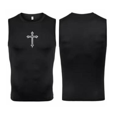 Imagem de Camiseta Regata Compressão Academia Treino Justa Cruz Abstract Fitness-Unissex