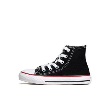 Imagem de Tenis Converse All Star Cano Alto Kids, Preto, Vermelho, 28